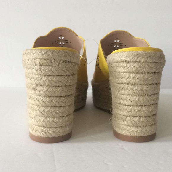 Kate Spade yellow perforated scallop platform - Picture 4 of 9